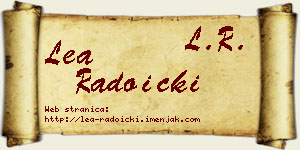 Lea Radoički vizit kartica